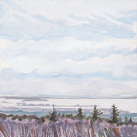Larry Moffet, violet afternoon, deer isle, local artist