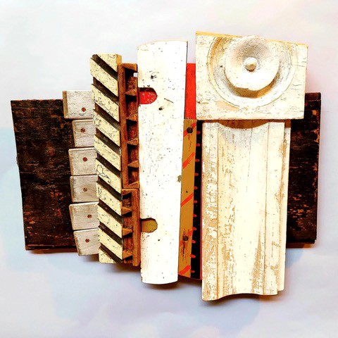 Gene Shaw, Late Federal, Assemblage, Found materials, Maine artist, Deer Isle Maine