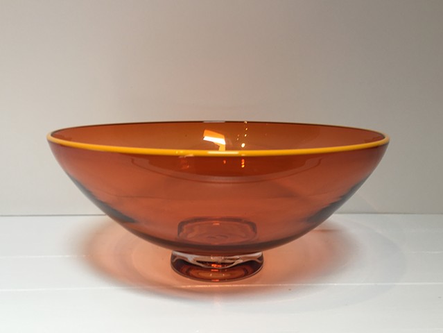 Small Orange Transparent Bowl