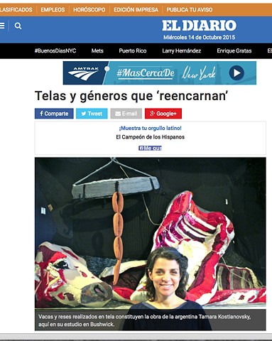 Telas y Generos que Reencarnan, Feature in "El Diario", NY (in Spanish)