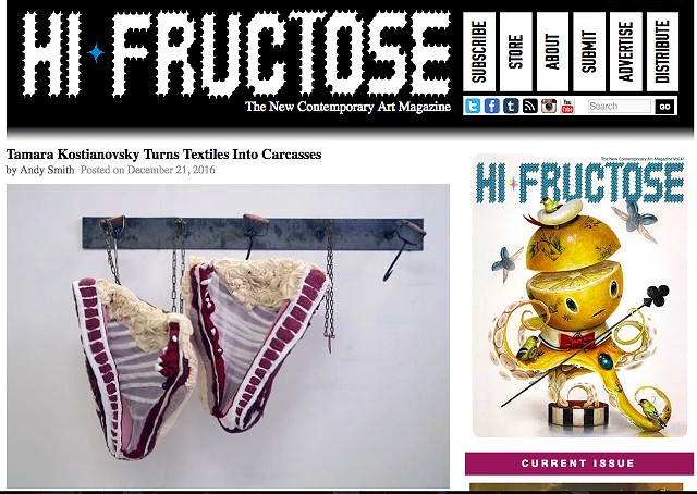 Hi Fructose Magazine: Tamara Kostianovsky Turns Textiles Into Carcasses