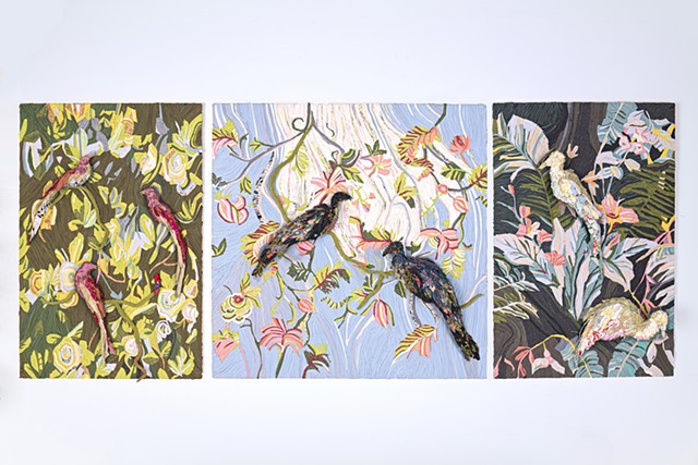 Fowl Decorations (triptych)