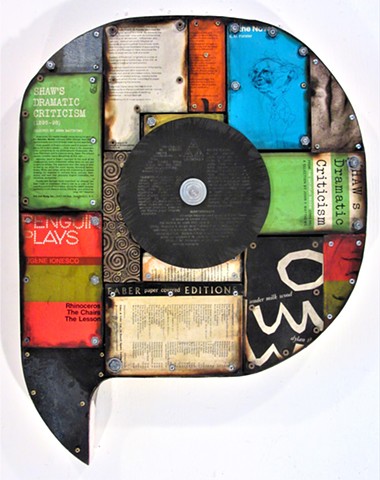 mixed media abstract grid painting oil painting assemblage collage art 