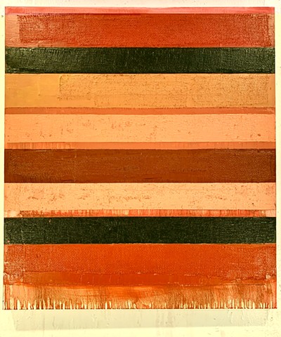 mixed media abstract grid painting oil painting assemblage collage art 