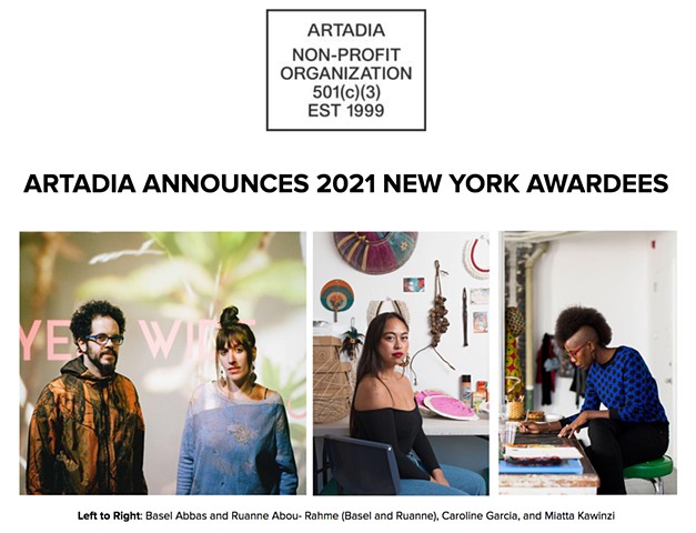 2021 New York Artadia Award