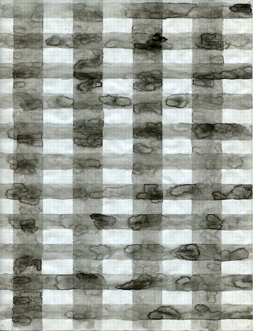 India ink on graph paper