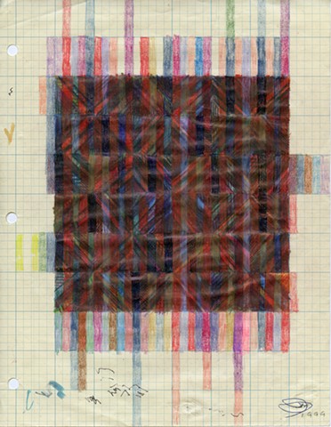 contemporary painting, drawing, graph paper, text art, conceptual art, geometric painting, color, grid