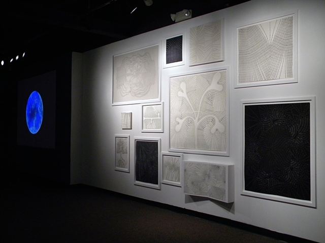 foreground, Twelve Drawings, background, Lunar Eclipse