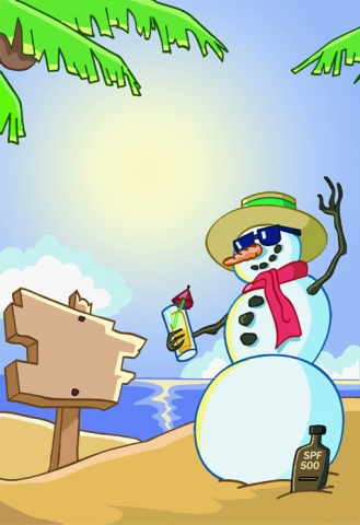 Beachy Snowman