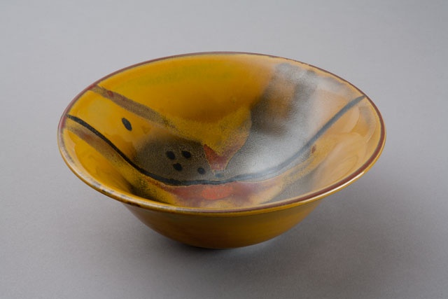 Bowl, Porcelain, Tenmoku glaze, by Carol Naughton Ceramics 