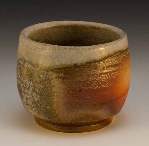 Cup. Stoneware, Shino glaze. Wood Fired. By Carol Naughton Ceramics 