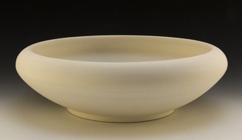Porcelain bowl with rounded lip, by Carol Naughton Ceramics