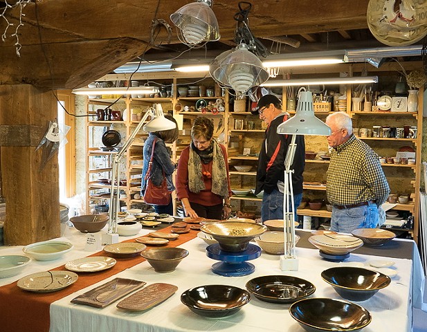 Carol Naughton Ceramics Studio. Fall Art Tour. Exhibit of Ceramic Work.