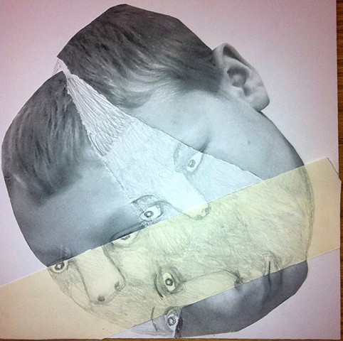Student Work, Collage/Drawing, Grade 7