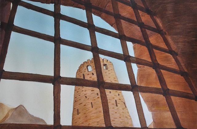Oman Fort through the Window