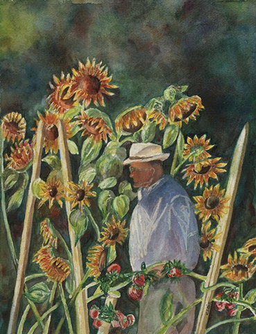 Man in the Flowers