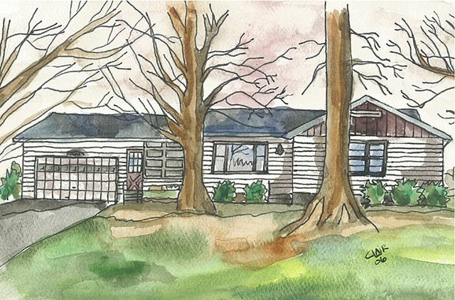 House with trees