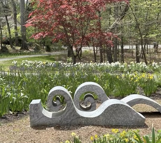 Fiddlehead chaise & Chaising waves #7 Freshwater pearl granite. 