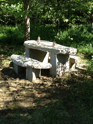 granite picnic table.