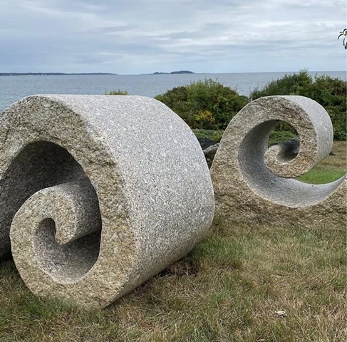 Fiddlehead chaise #4 Chaising waves #4 Deer isle granite. 