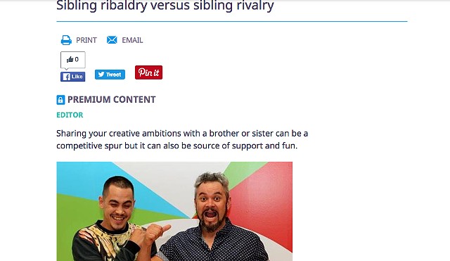 Arts Hub - Sibling ribaldry versus sibling rivalry 