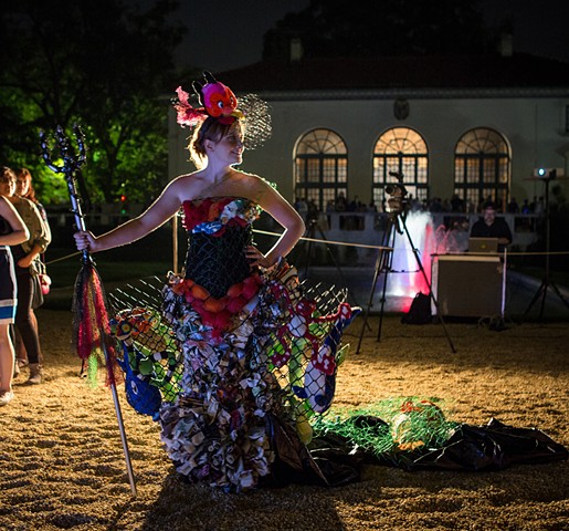 The Overfishing Dress @ Americas' Folly, Washington DC, 2015, photo credit AMA Art OAS