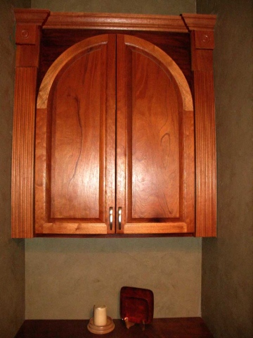 Arched Door Two-Toned Cabinet