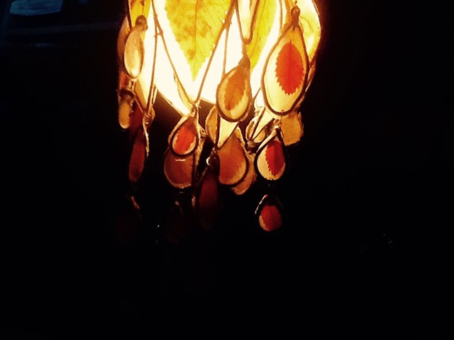 Autumn leaves, lantern, ornament, chandelier ,paper light