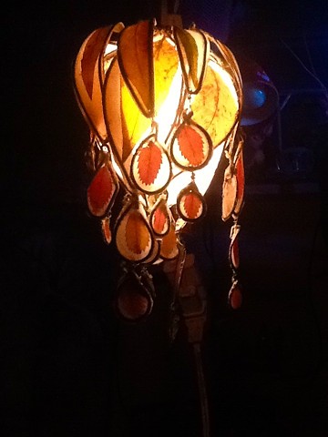 Autumn leaves, lantern, ornament, chandelier ,paper light