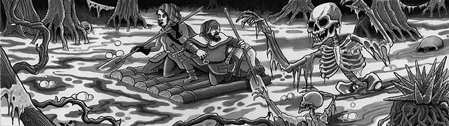 Putrid Swamp  illustration for the Torchbearer RPG by Mordite Press
