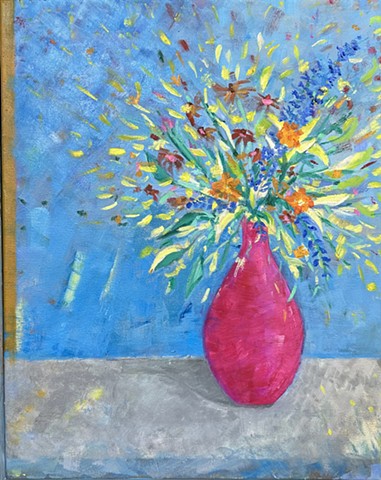 Red Vase