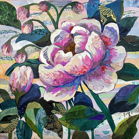 Nature, painting , floral painting, floral art, collage, art, mixed media painting, mixed media flowers