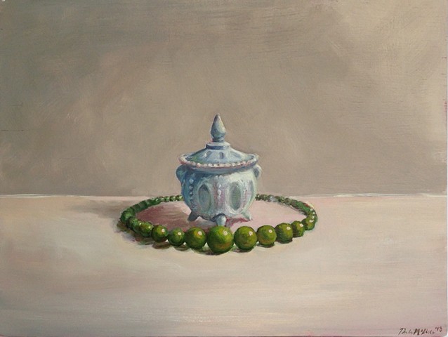Still Life with Green Pearls