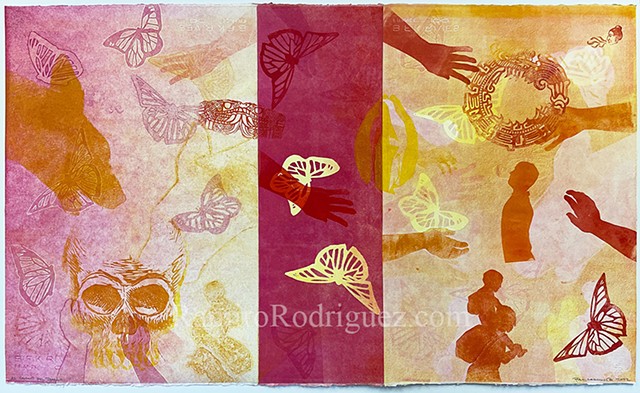 crossing, immigrants, death, butterfly, tonatzin, Guadalupe