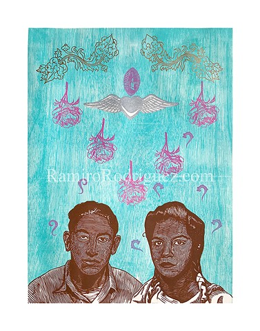 Flor y Canto monoprints