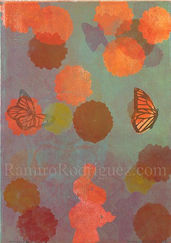 monarch butterflies, marigolds, immigration
