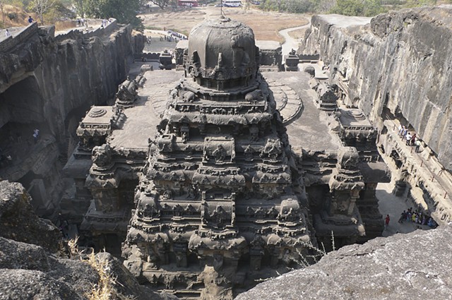 Rock Cut Hindu Temple, Ellora, Maharashtra, India