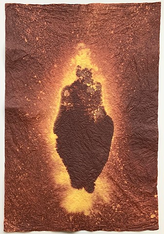 original mixed media artwork on paper of goddess imagery