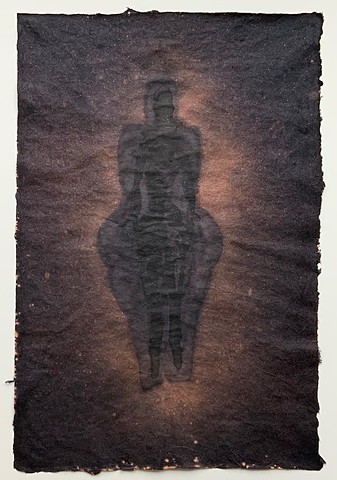 Dolni Vestonice original artwork on paper goddess image light emanantions