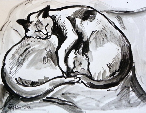 Two Sleeping Cats