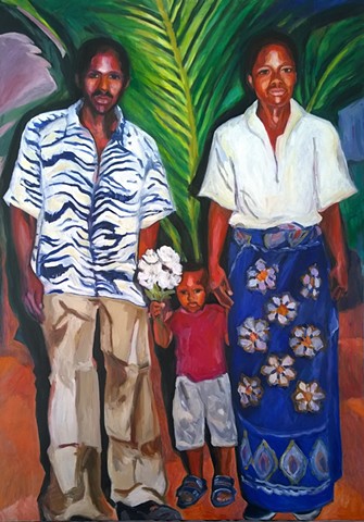 Ernesto and Hortencia Nhamuave with their son in Mozambique,  one year before he was burnt to death in South Africa xenophobic riots in 2009.