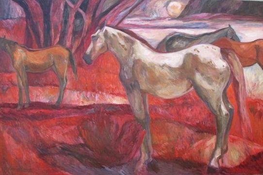 Horses in the Moonlight