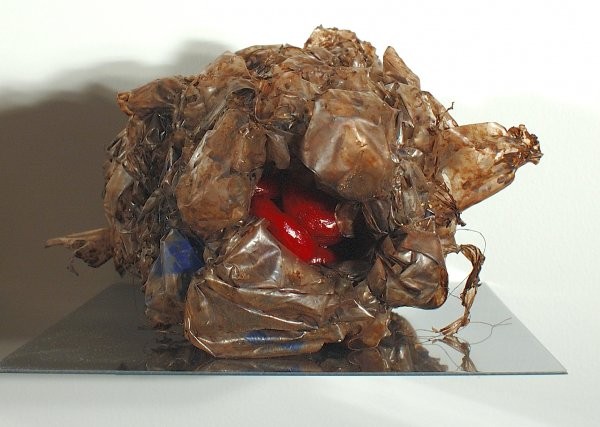 wax encaustic, sculpture, steel, cells, health, art