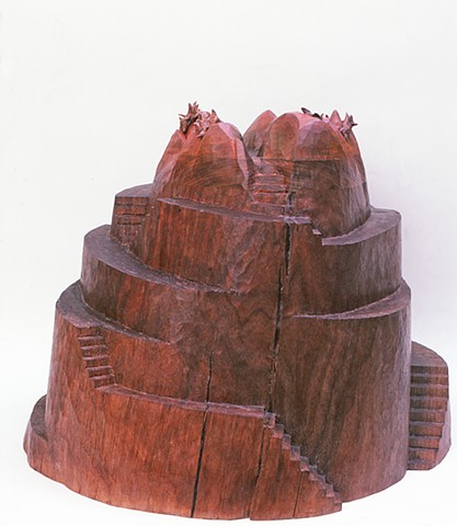 Wood sculpture by Lin Lisberger referencing Mark Helprin novel