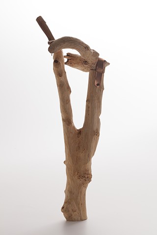 Wood vessel sculpture by Lin Lisberger