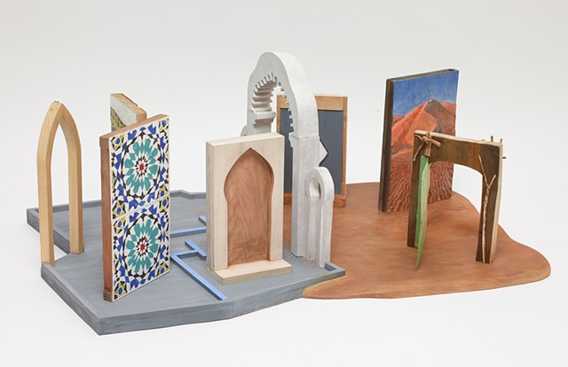 Wood sculpture by Lin Lisberger about Morocco