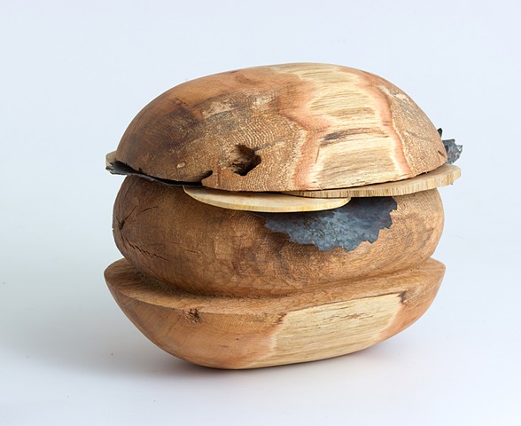 Carved sandwich sculpture by Lin Lisberger