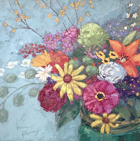 Bouquet painting, original oil