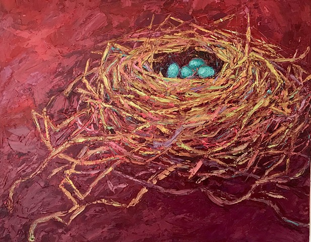 Nest Series - Crimson with Four - SOLD
