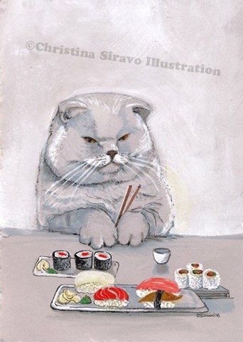 Sushi Cat "Grump"